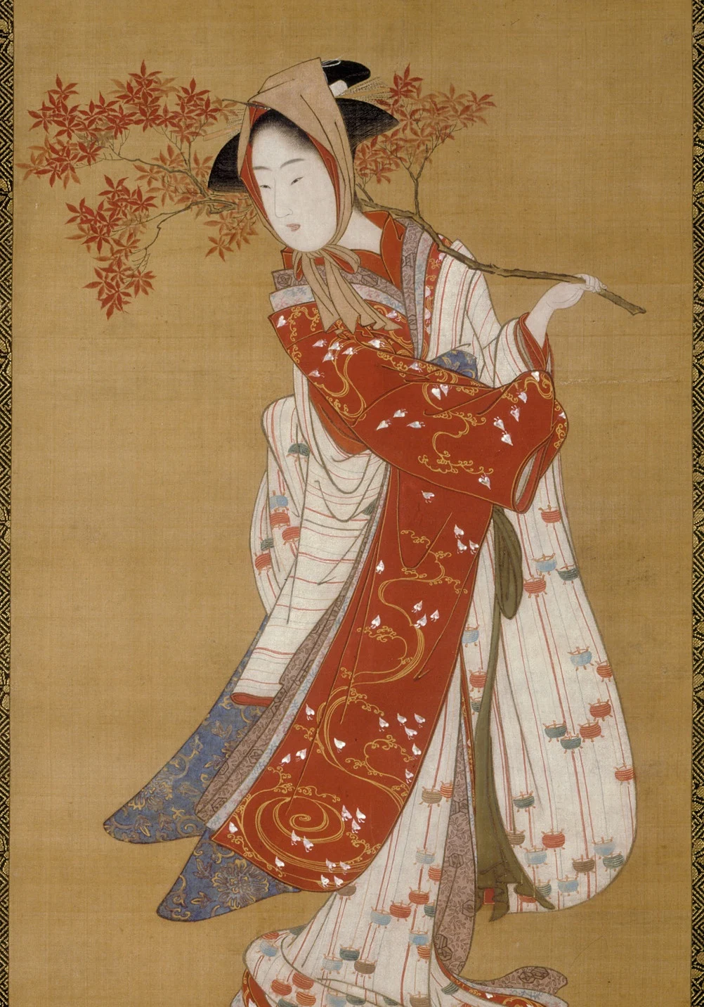 Dancer with a Maple Branch — Katsukawa Shunsho