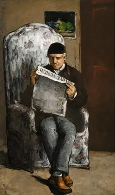 The Artist's Father, Reading "L'Événement" — Paul Cezanne