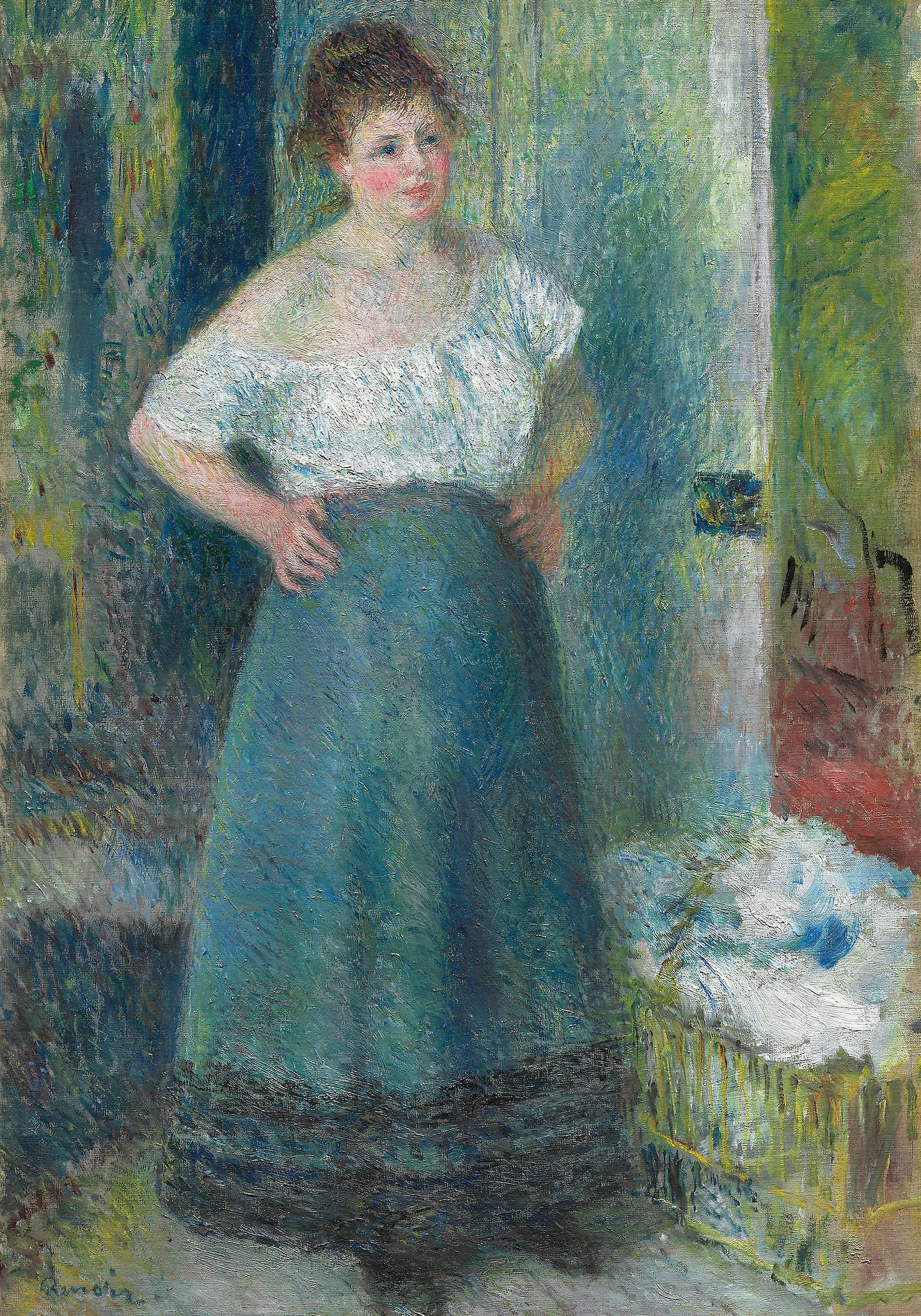 The Laundress — Pierre-Auguste Renoir