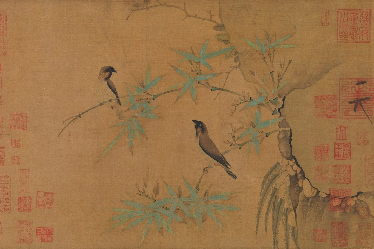 Finches and bamboo — Emperor Huizong