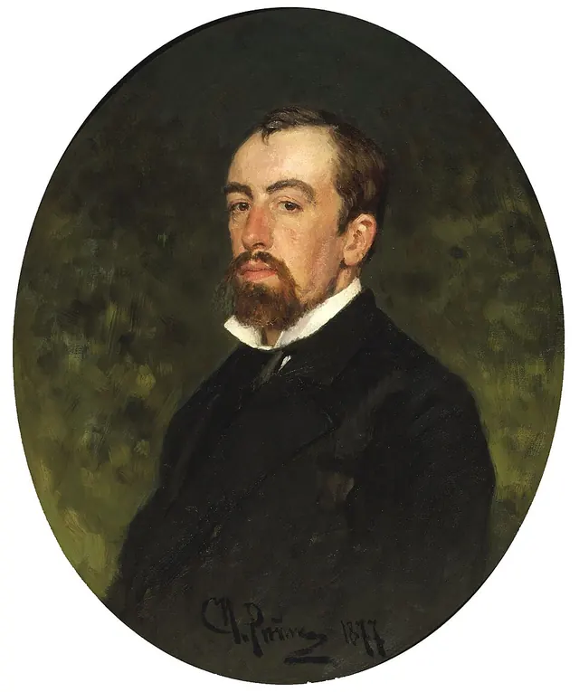 Илья Репин. Портрет Василия Поленова, 1877.