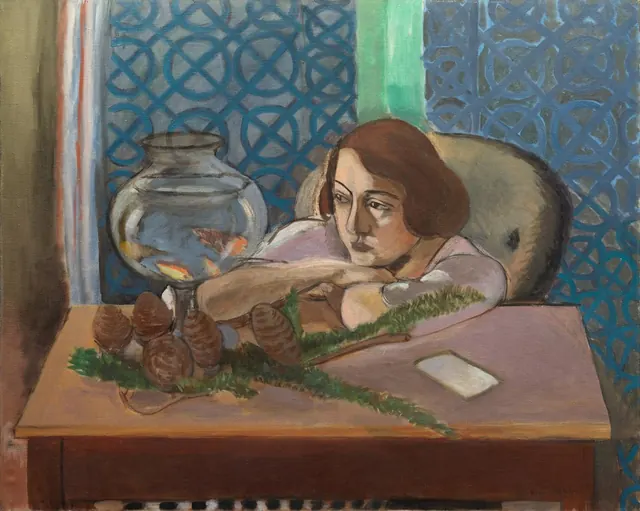 Woman before an Aquarium — Henri Matisse