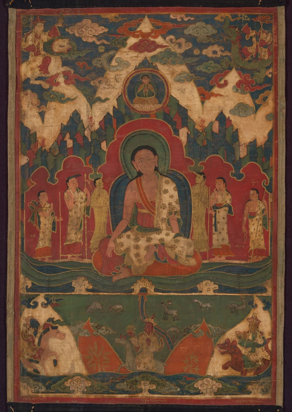Milarepa on Mount Kailash — Unidentified Tibetan painters