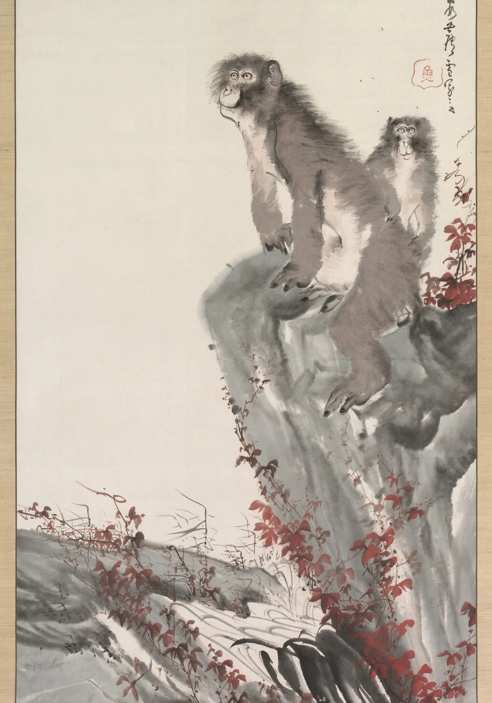 Monkeys by a Stream — Nagasawa Rosetsu