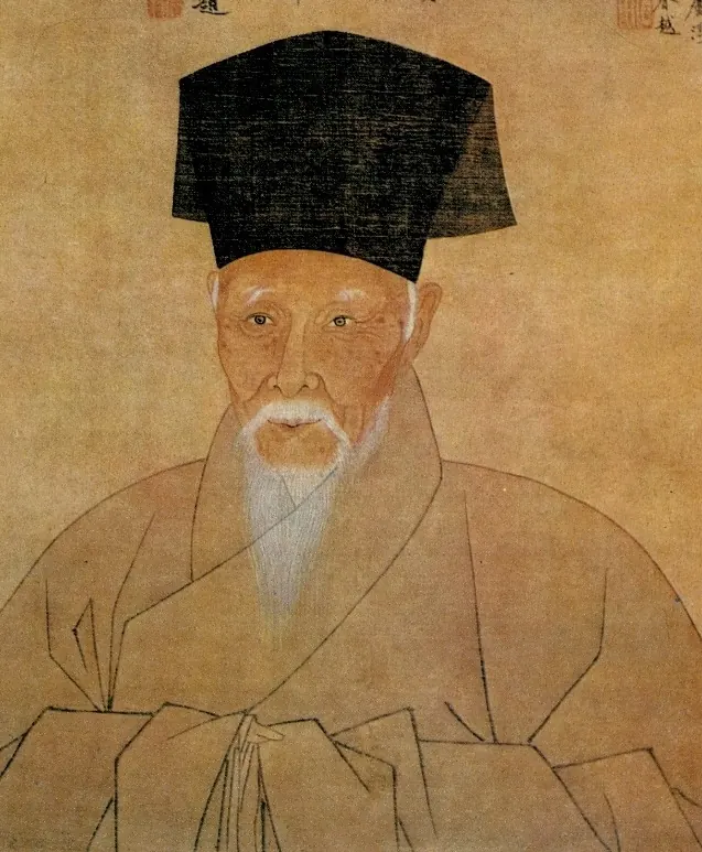Неизвестный художник. Портрет Шэнь Чжоу, 1506. Фрагмент.