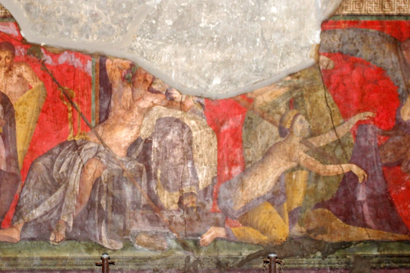 Dionysiac frieze, Villa of the Mysteries — photographic panorama — Unidentified Roman painters