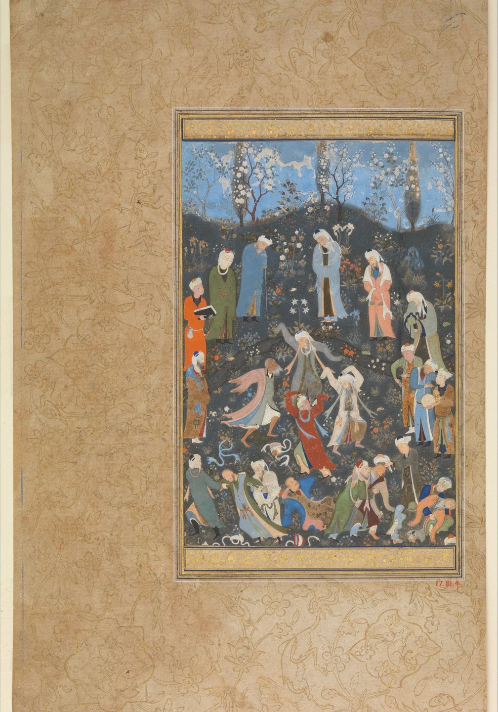 "Dancing Dervishes", Folio from a Divan of Hafiz — Attributed to Painting attributed to Bihzad