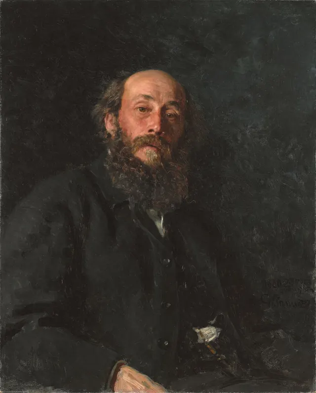 Ilya Repin. Portrait of Nikolai Ge, 1880.