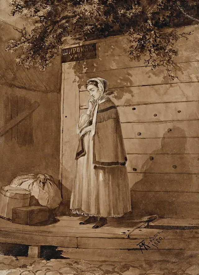 Turned Out into the Street — Mikhail Klodt