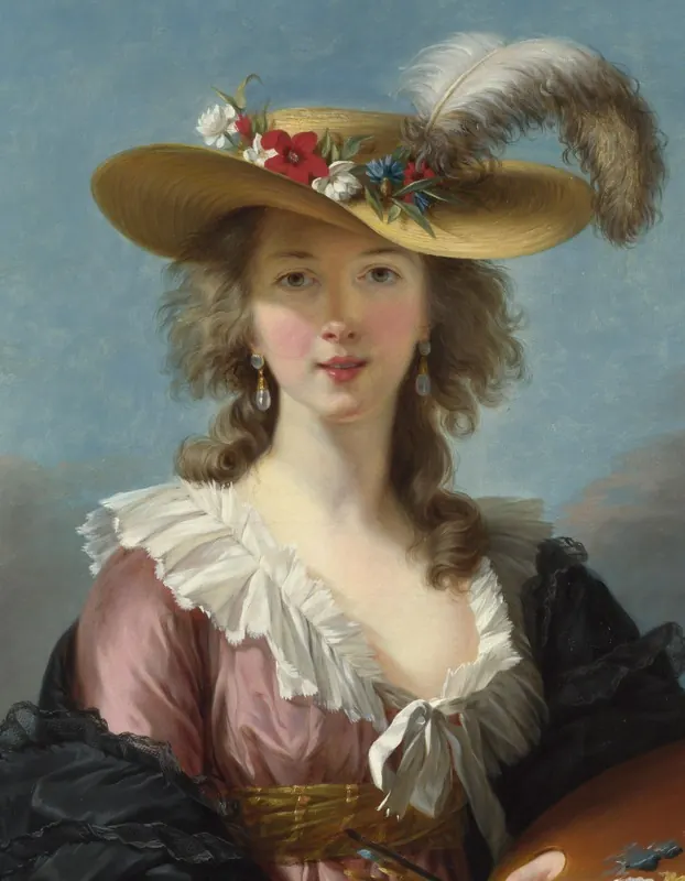 Self-Portrait in a Straw Hat, 1782.
