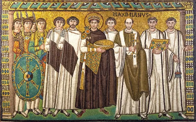 Юстиниан со свитой — Неизвестные мозаичисты