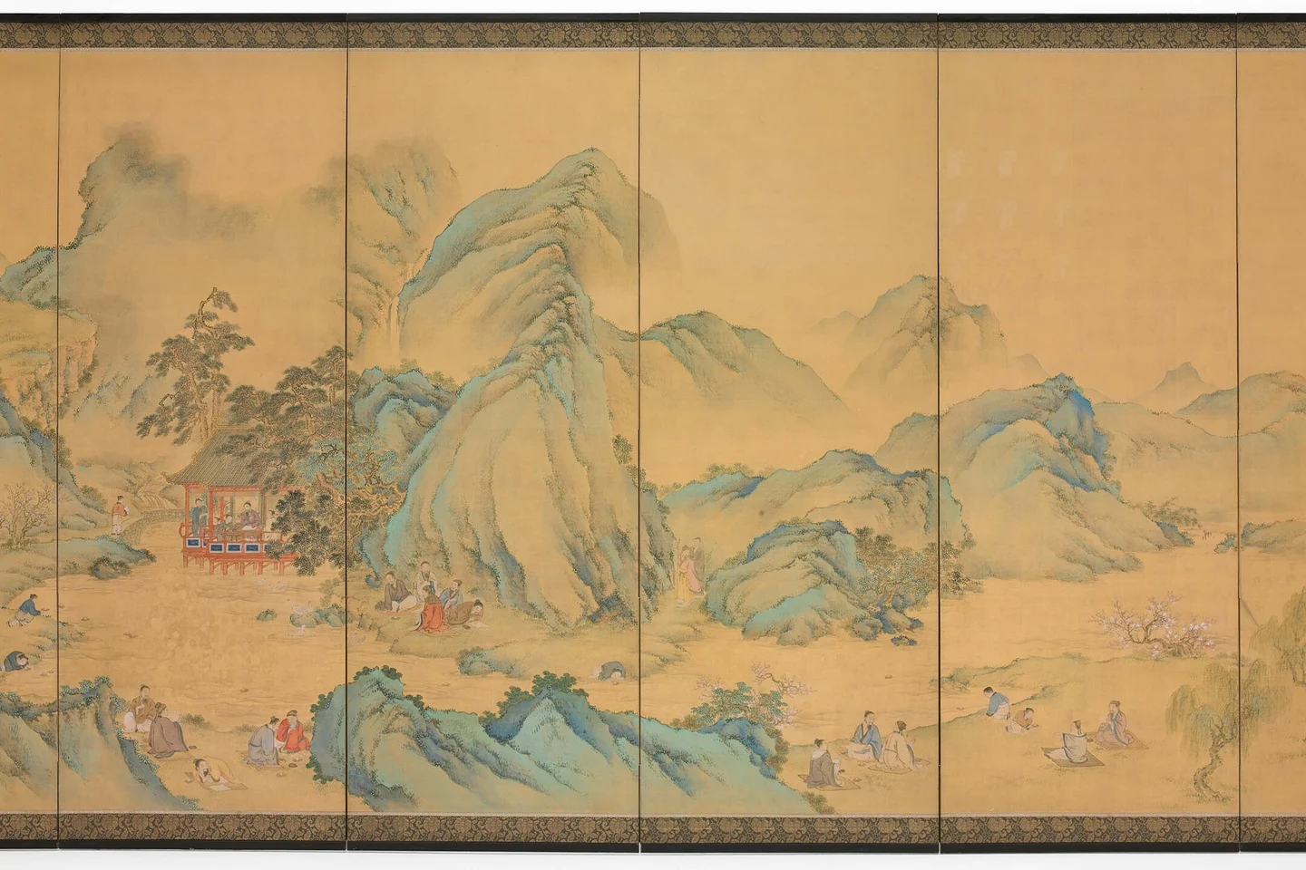 The Gathering at the Orchid Pavilion (front); Geese among Reeds (back) — Noguchi Shohin
