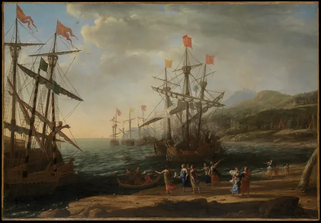 The Trojan Women Setting Fire to Their Fleet — Claude Lorrain