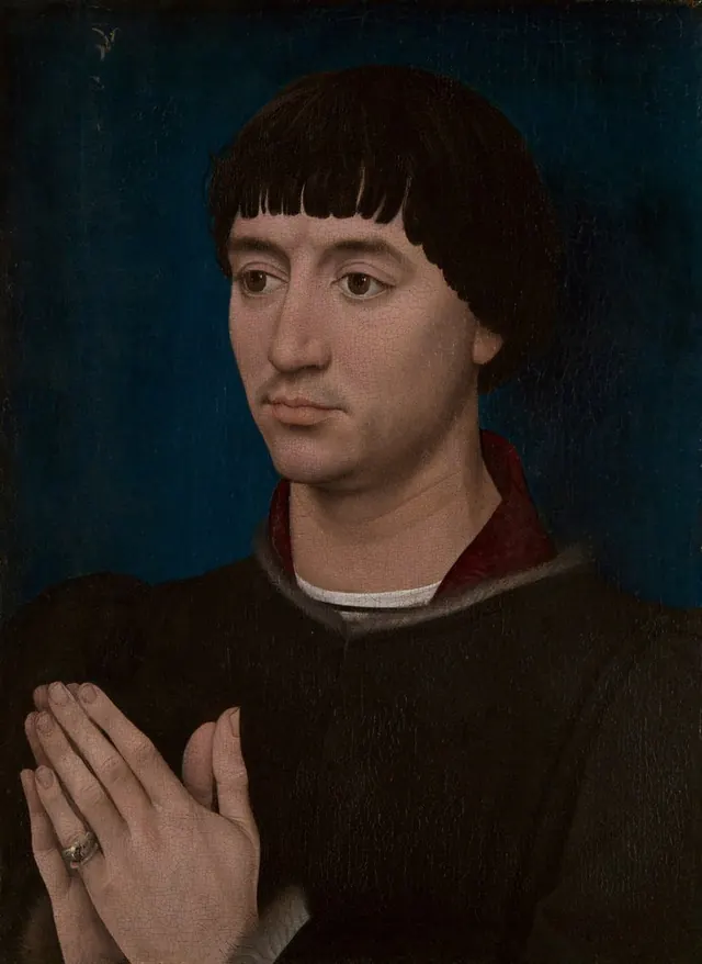 Portrait of Jean Gros (recto); Coat of Arms of Jean Gros (verso) — Rogier van der Weyden and workshop