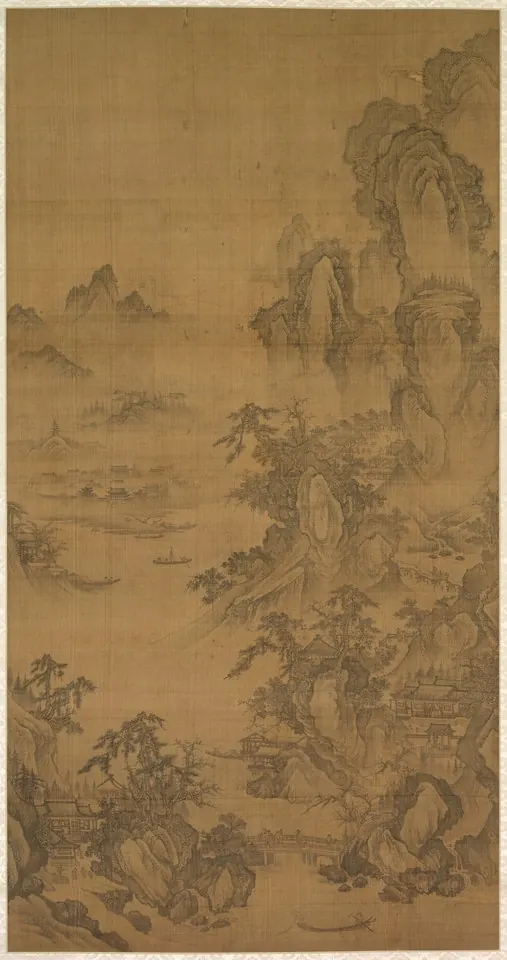 Mountain Market, Clear with Rising Mist — Unidentified Korean painters