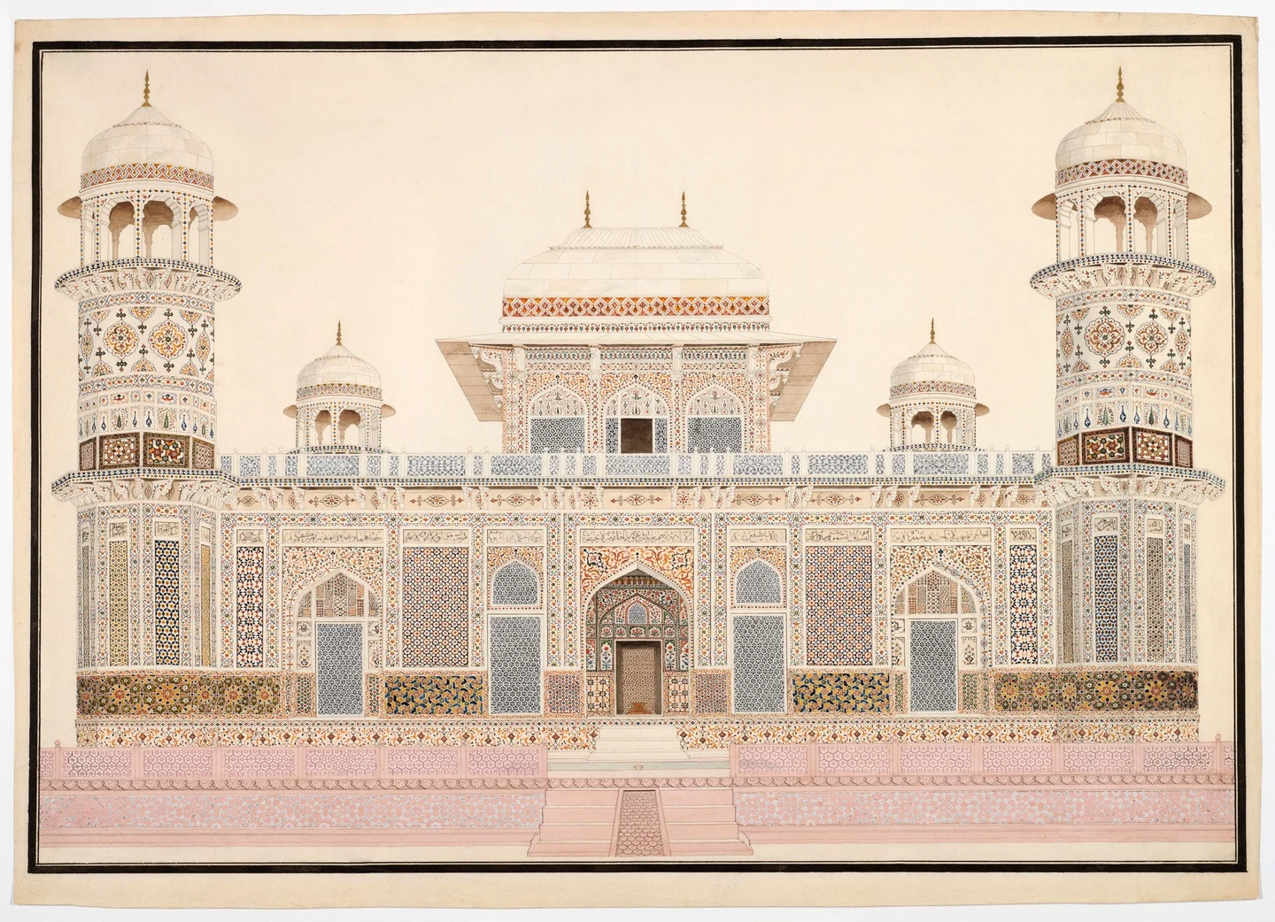 I'timad-ud-Daula's Tomb at Agra — Unidentified Indian painters