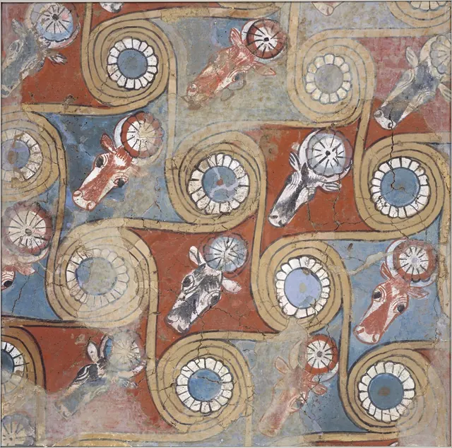 Ceiling painting from the palace of Amenhotep III — Unidentified Egyptian painters
