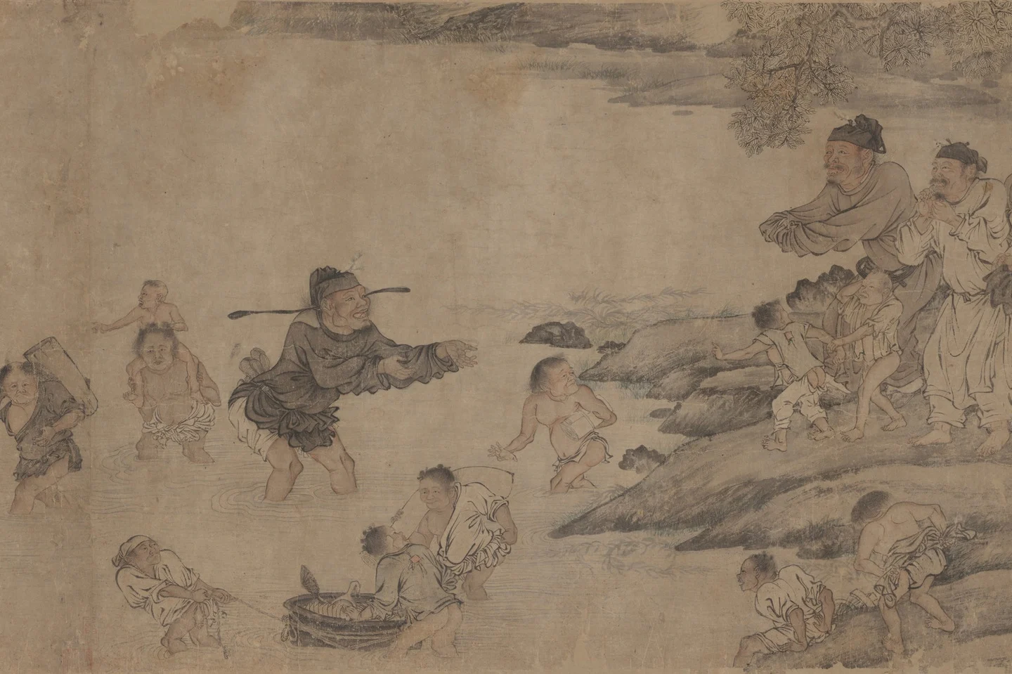 Yang Pu Moving His Family — Unidentified Chinese painters