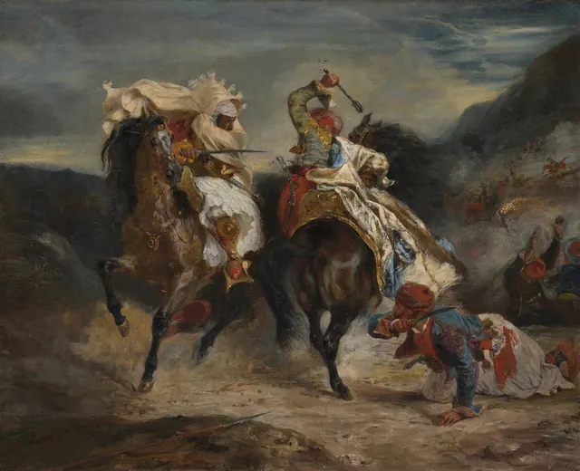 The Combat of the Giaour and Hassan — Eugène Delacroix