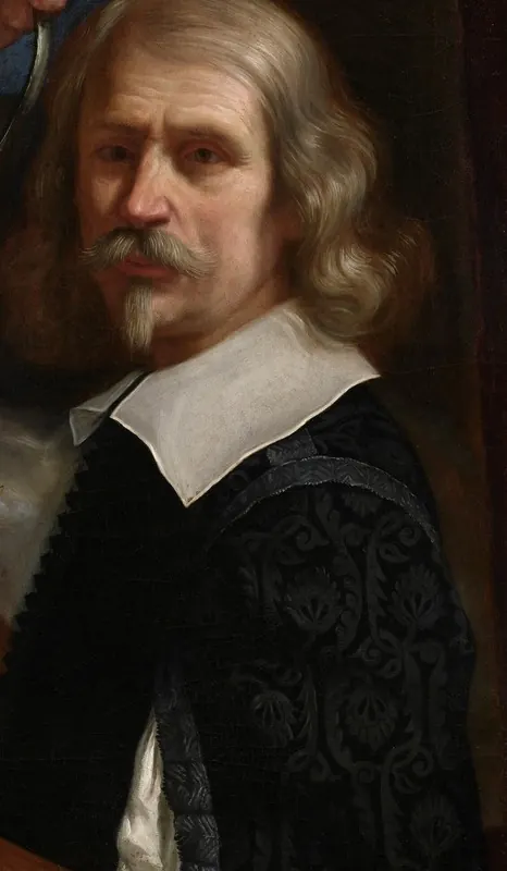 Автопортрет перед картиной «Верная любовь», 1655. Фрагмент.